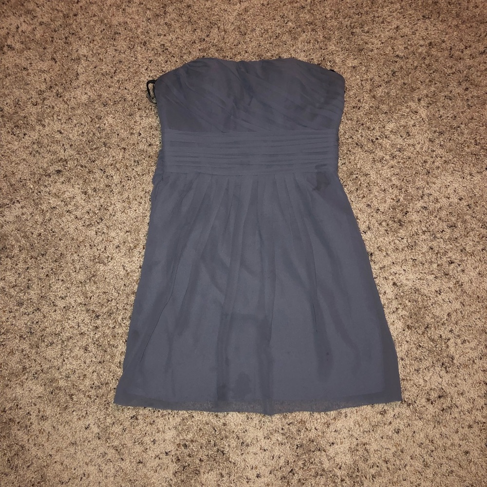 Gray Strapless Dress